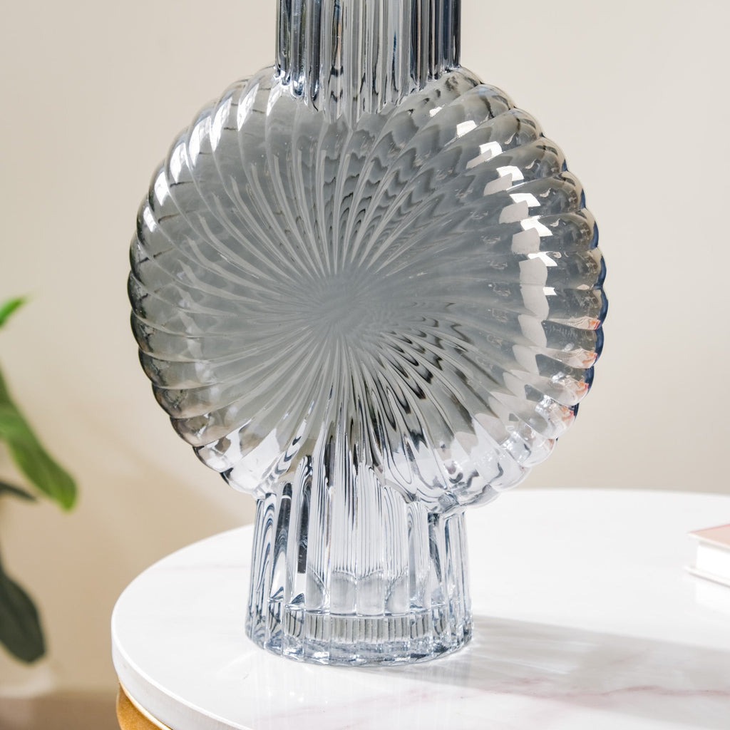 Vortex Glass Vase Grey Nestasia