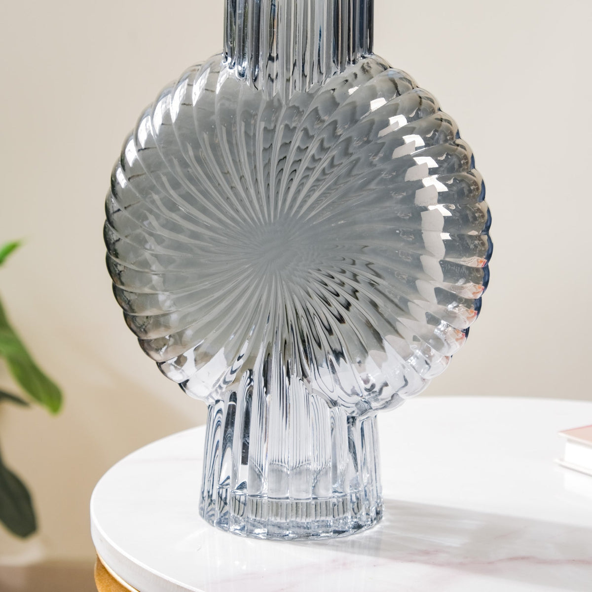 Vortex Glass Vase Grey Nestasia