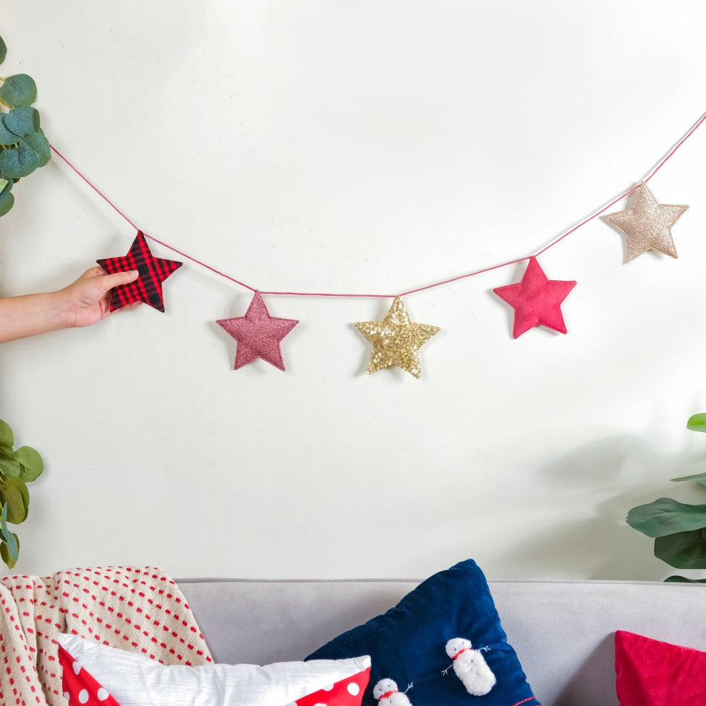 Star Bunting For Christmas 98 Inch Nestasia