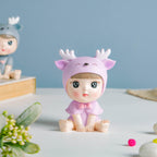 Toddler Girl With Deer Hat Showpiece Nestasia