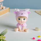 Toddler Girl With Deer Hat Showpiece Nestasia