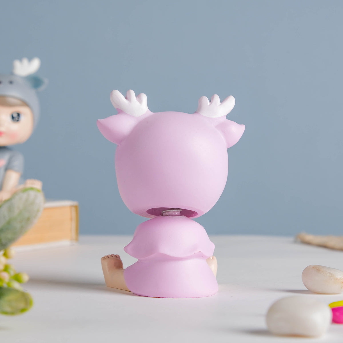 Toddler Girl With Deer Hat Showpiece Nestasia