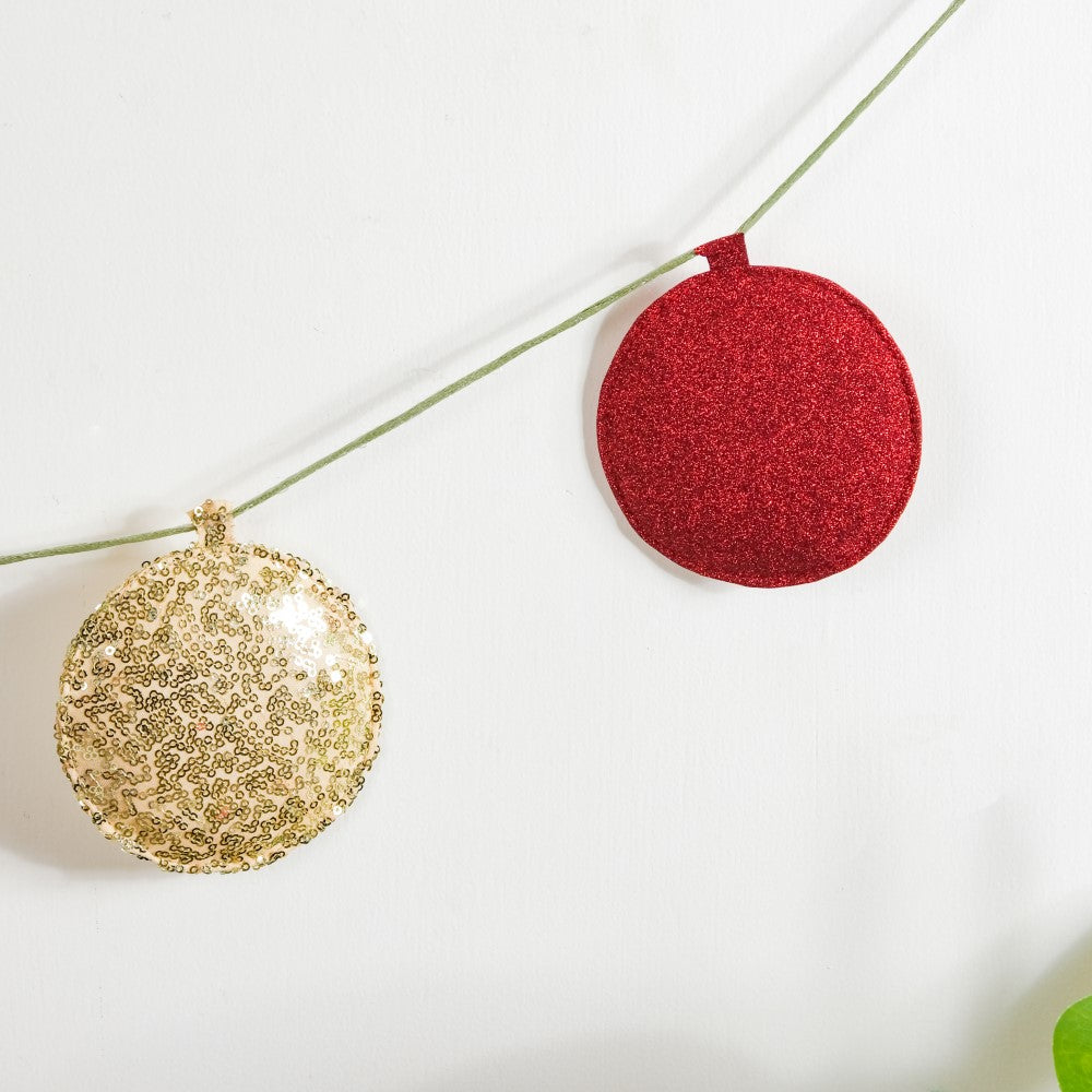 Christmas Baubles Bunting 98 Inch Nestasia
