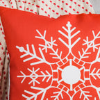 Christmas Velvet Snowflake Cushion Cover 16 X 16 Inch Nestasia