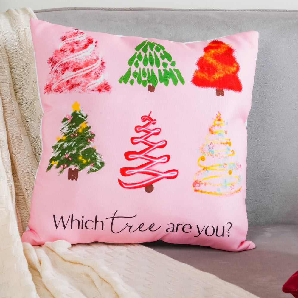 Festive Tree Cushion Cover 16 X 16 Inch Nestasia