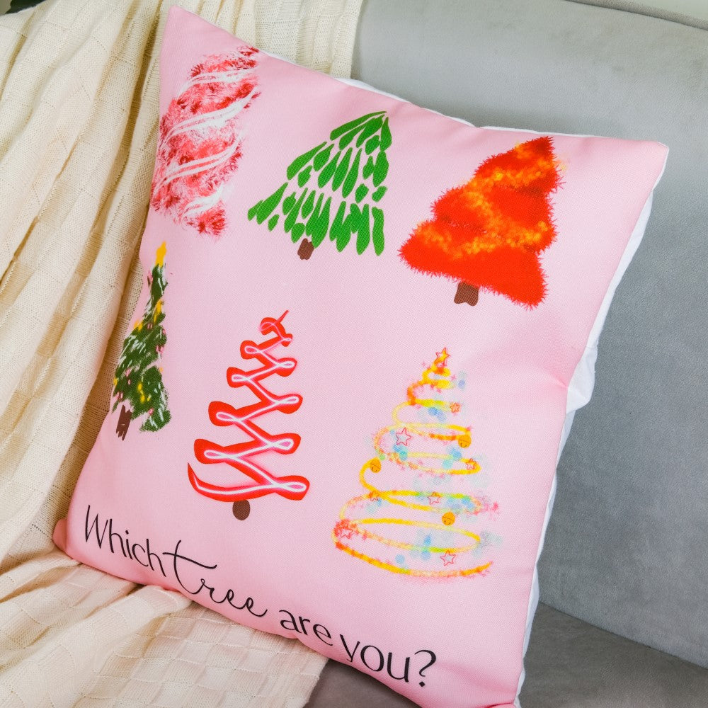 Festive Tree Cushion Cover 16 X 16 Inch Nestasia
