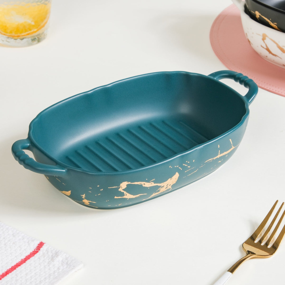 Grill Dish With Handles Nestasia
