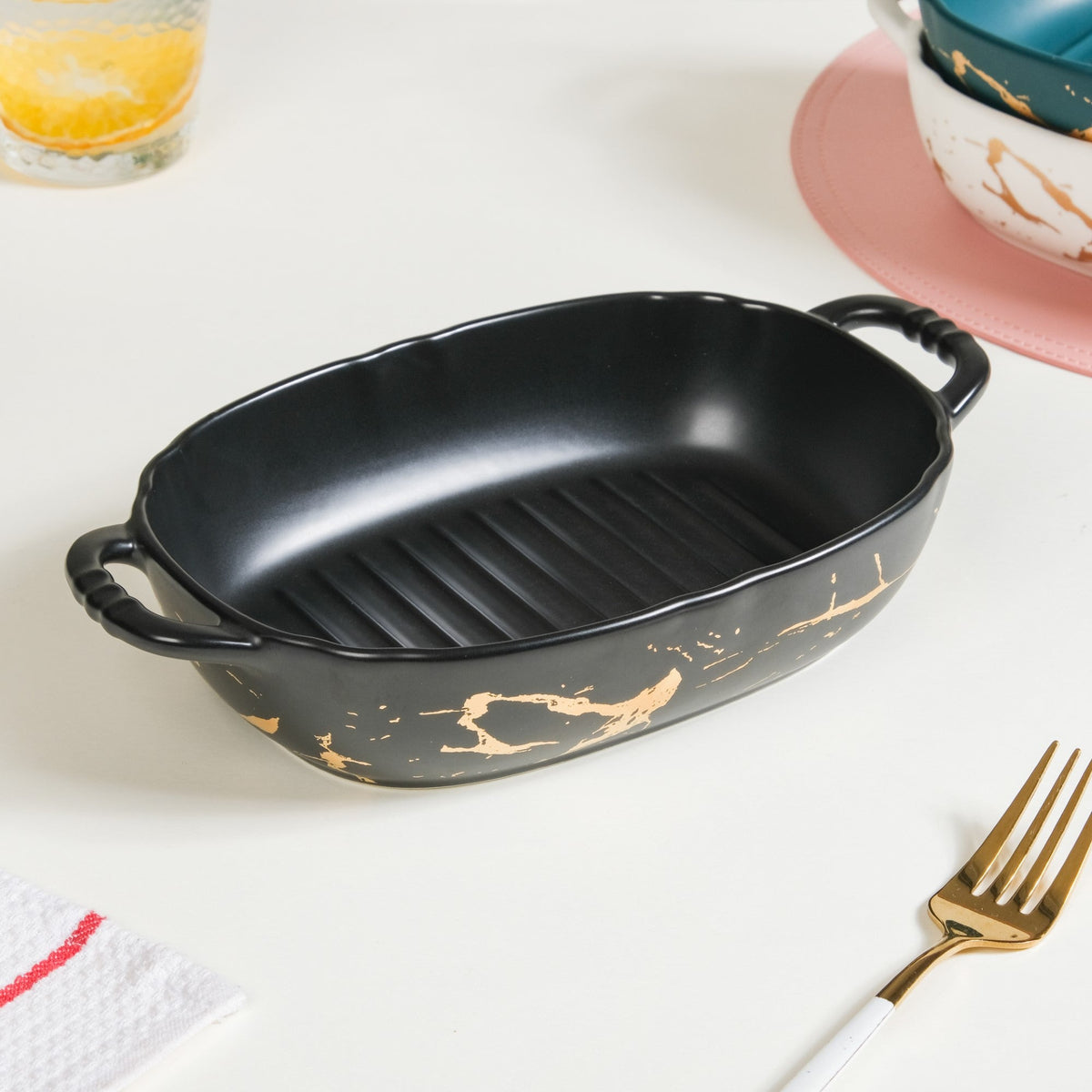 Grill Dish With Handles Nestasia