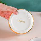 Meadow Muse Ceramic Lunch Box Orange 550 ml Set Of 2 Nestasia