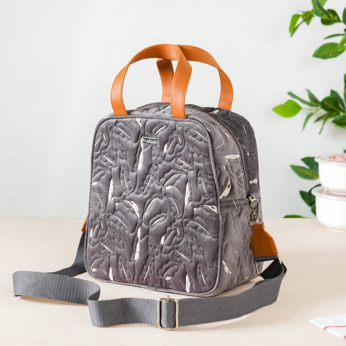 Heat Insulated Lunch Bag Grey Nestasia