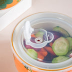 Meadow Muse Ceramic Lunch Box Orange 550 ml Set Of 2 Nestasia