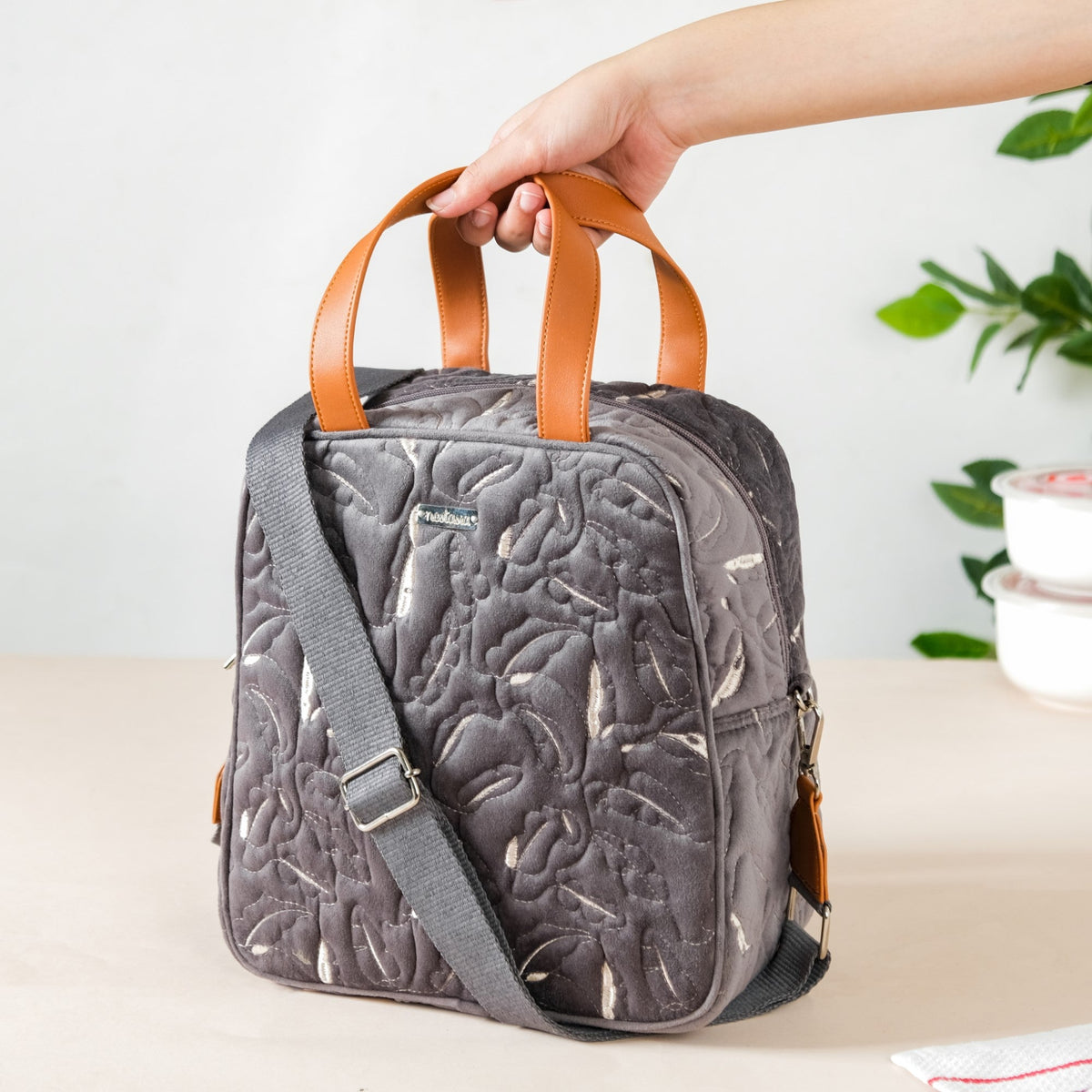 Heat Insulated Lunch Bag Grey Nestasia