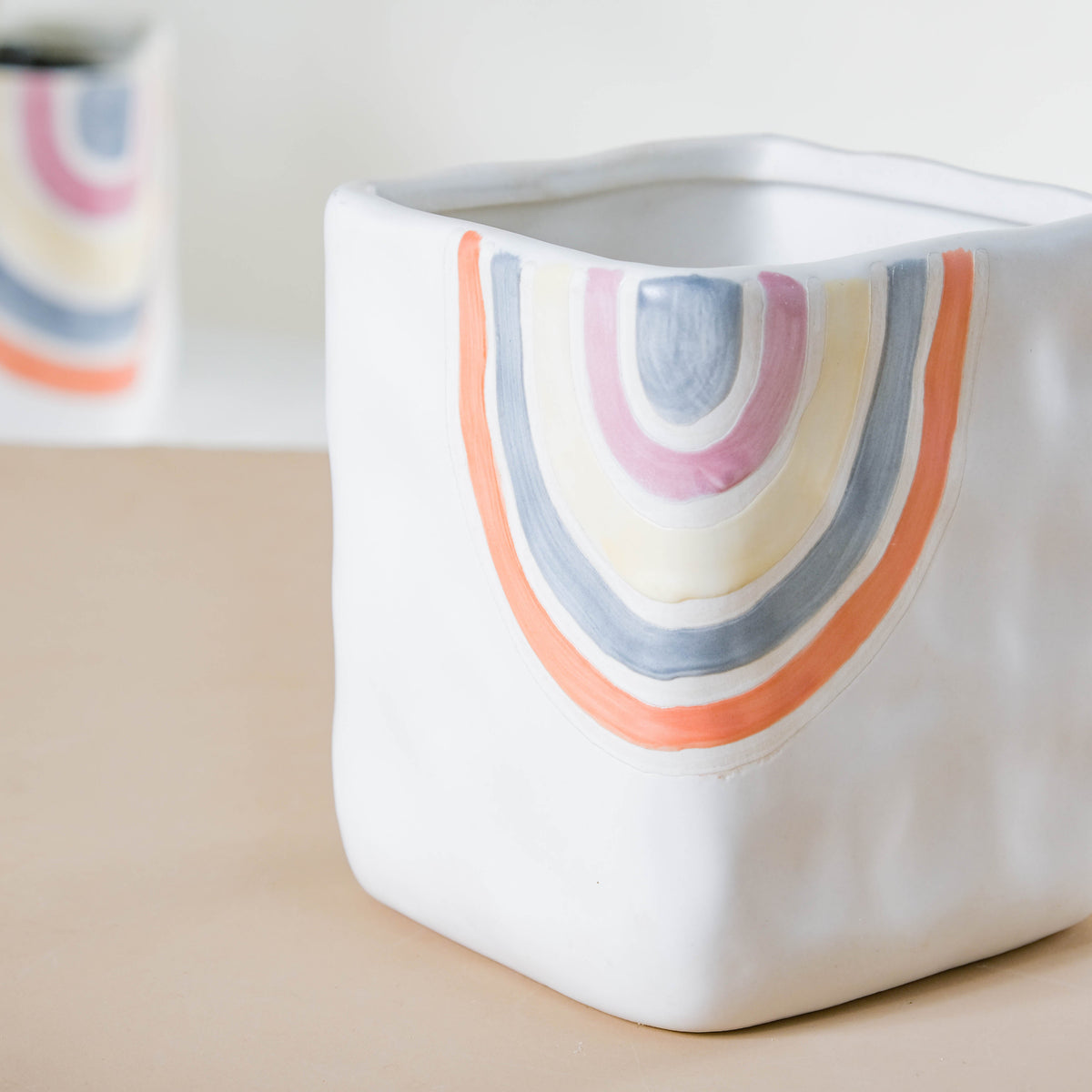 Rainbow Square Pot Small Nestasia