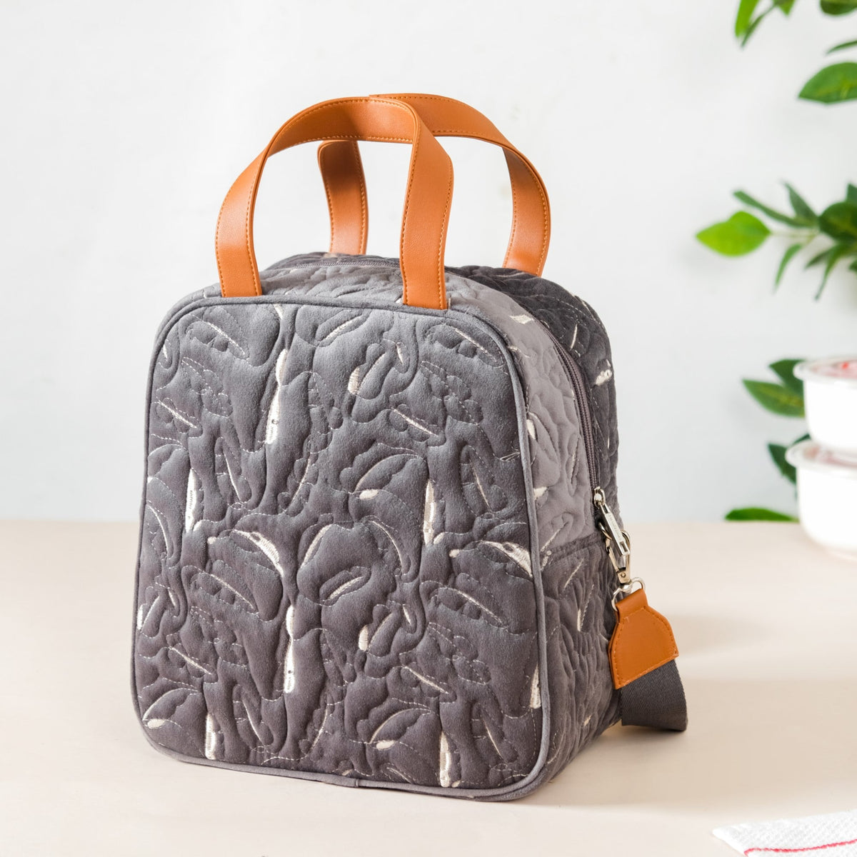 Heat Insulated Lunch Bag Grey Nestasia