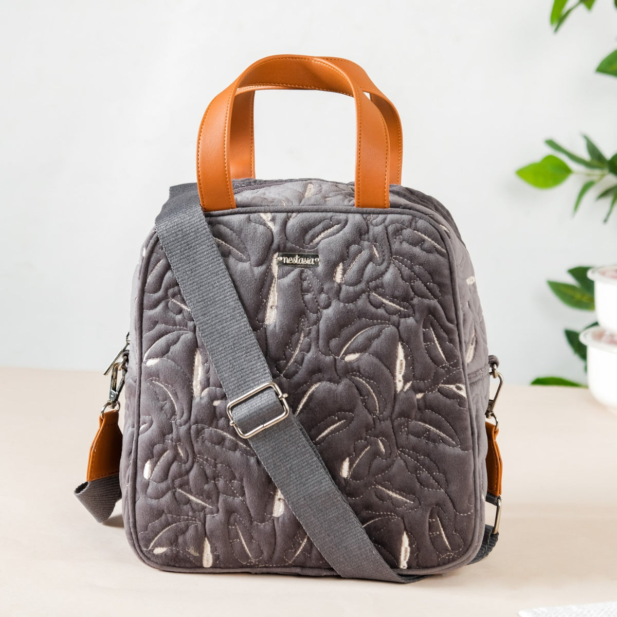 Heat Insulated Lunch Bag Grey Nestasia