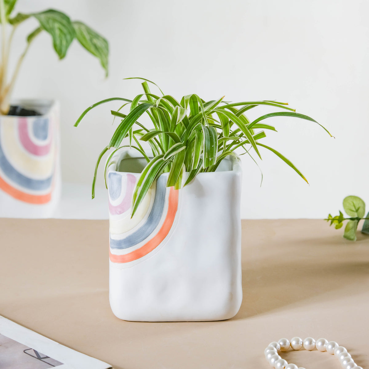 Rainbow Square Pot Small Nestasia