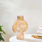Armadillo Glass Vase Amber Large Nestasia