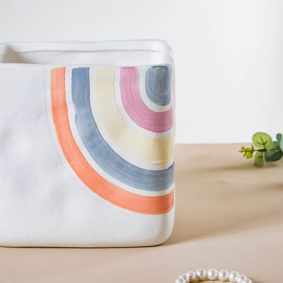 Rainbow Square Pot Large Nestasia