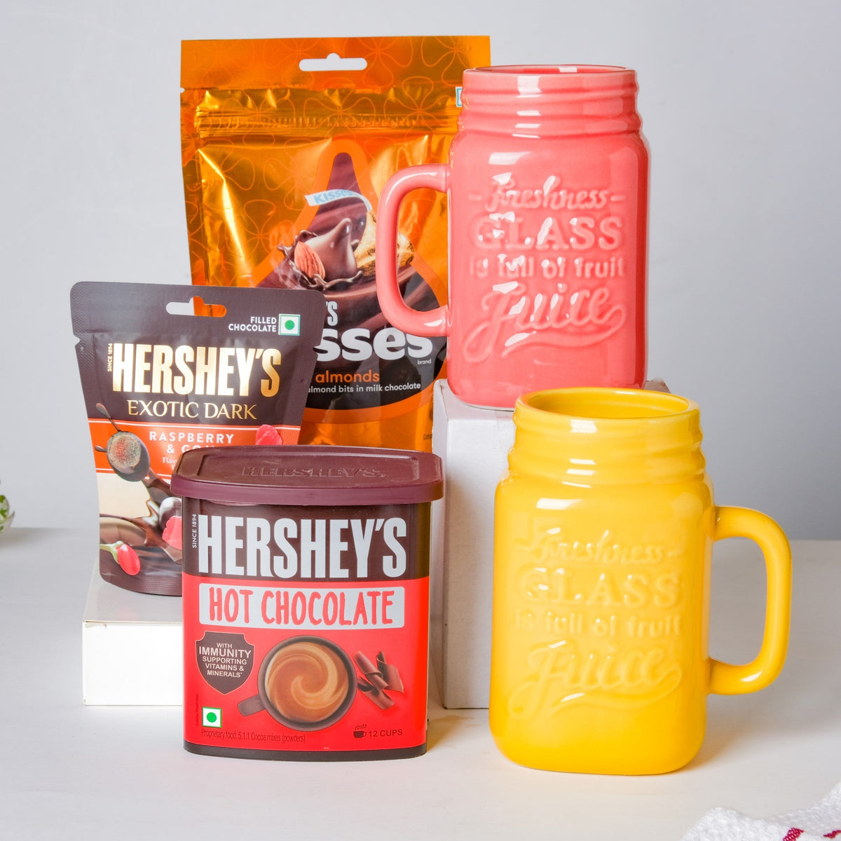 Sweetness Overloaded Mug & Hot Chocolate Gift Hamper Set Of 5 Nestasia