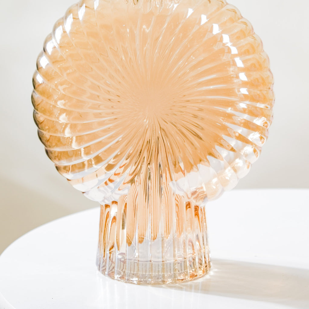 Armadillo Glass Vase Amber Large Nestasia