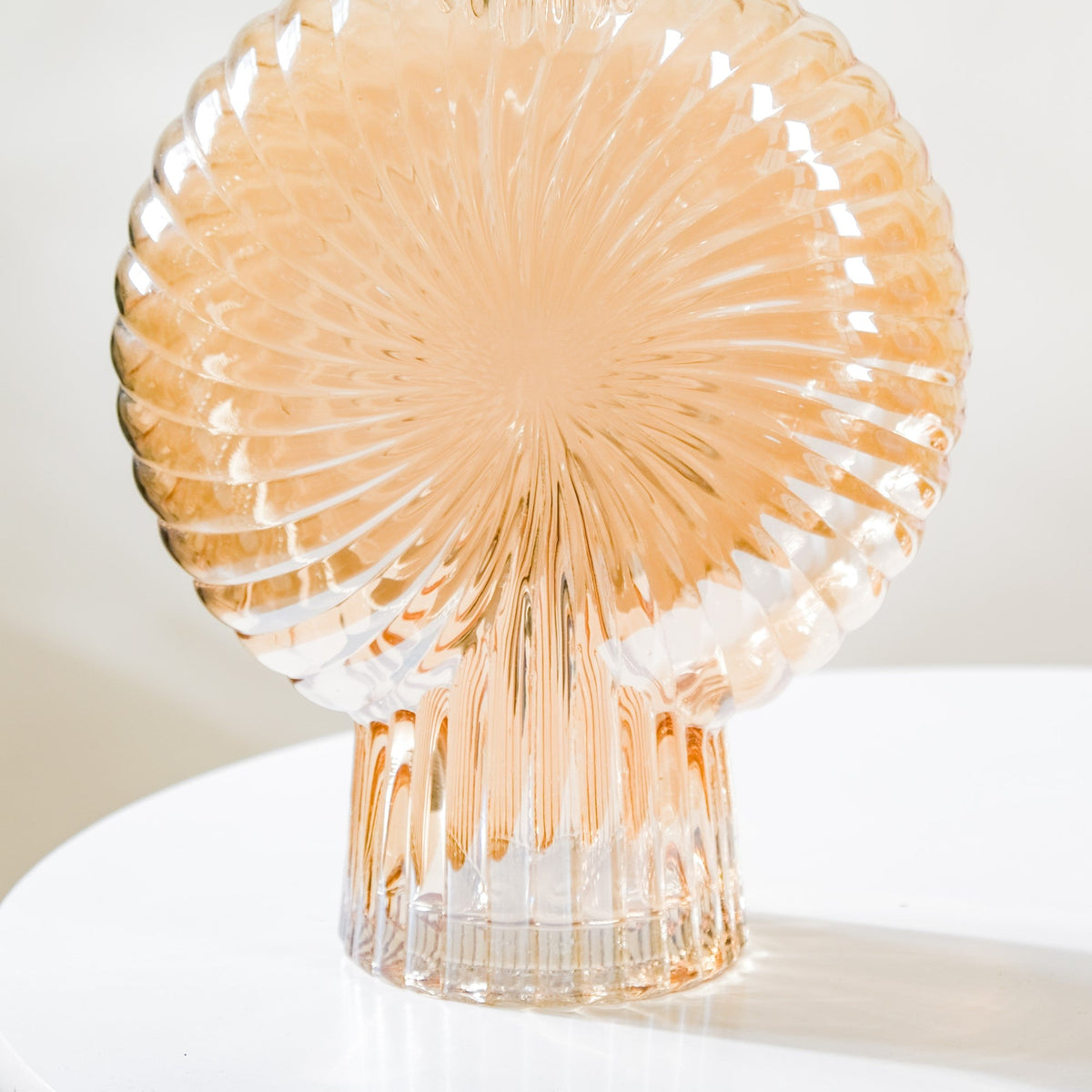 Armadillo Glass Vase Amber Large Nestasia