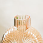 Armadillo Glass Vase Amber Large Nestasia