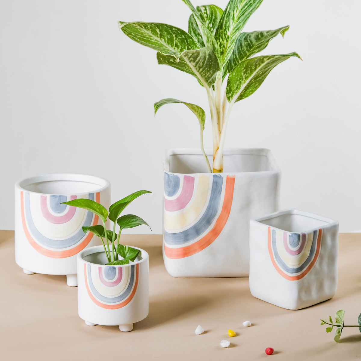 Rainbow Square Pot Small Nestasia
