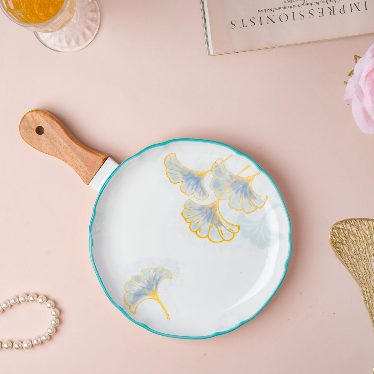 Floral Circular Bbq Plate Small Nestasia