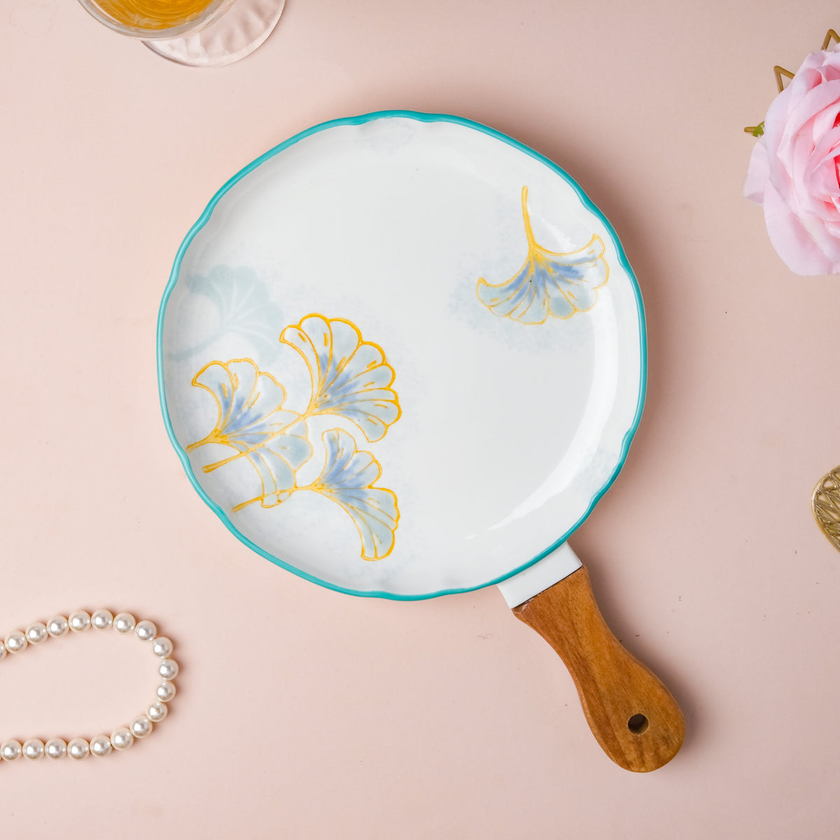 Floral Circular Bbq Plate Small Nestasia