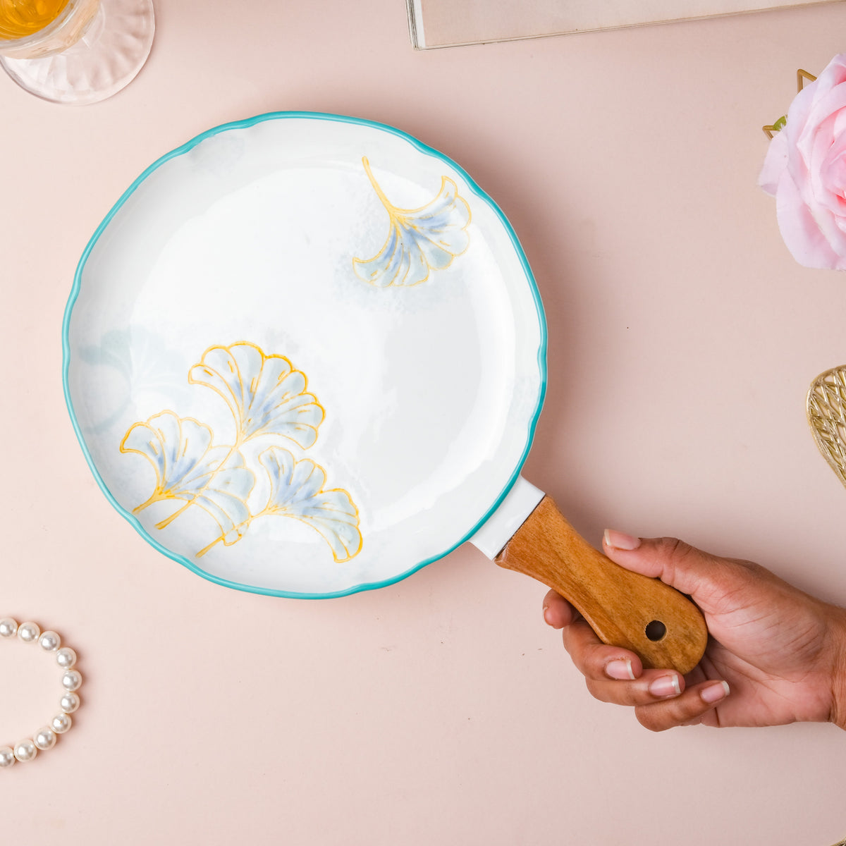 Floral Circular Bbq Plate Small Nestasia