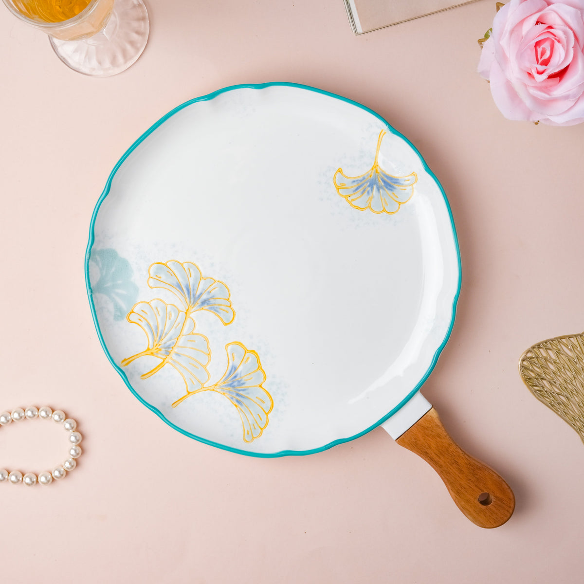 Floral Circular Bbq Plate Small Nestasia