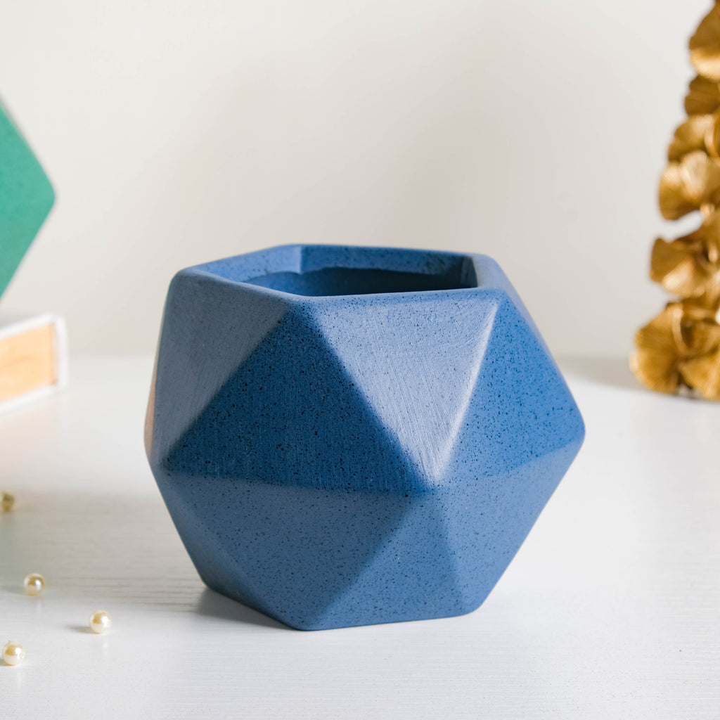 Blue Abstract Plant Pot Nestasia