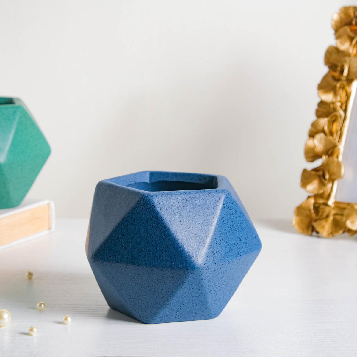 Blue Abstract Plant Pot Nestasia