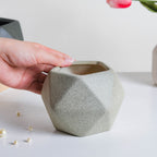 Light Grey Abstract Plant Pot Nestasia