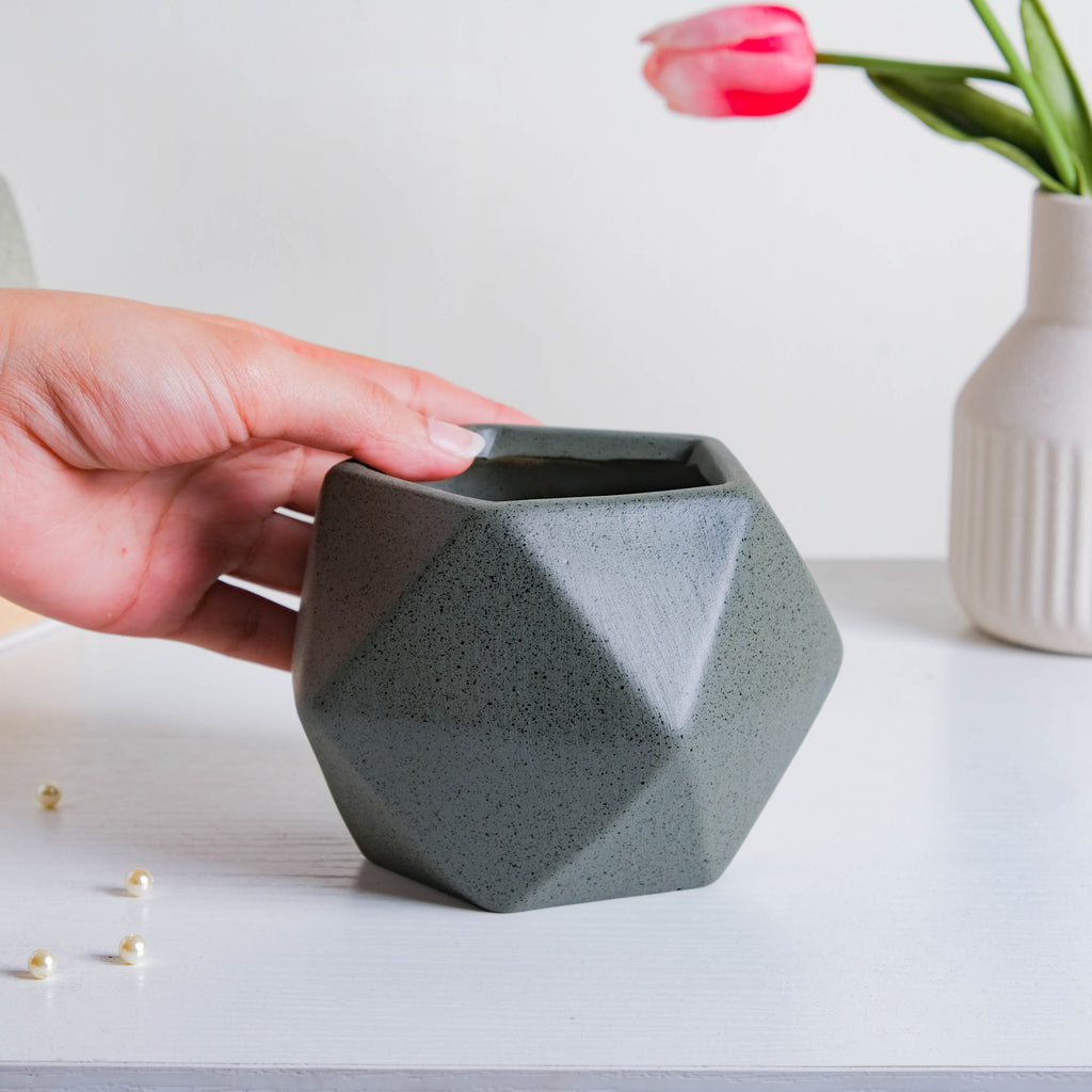 Abstract Ceramic Planter Pot Set Of 5 Nestasia