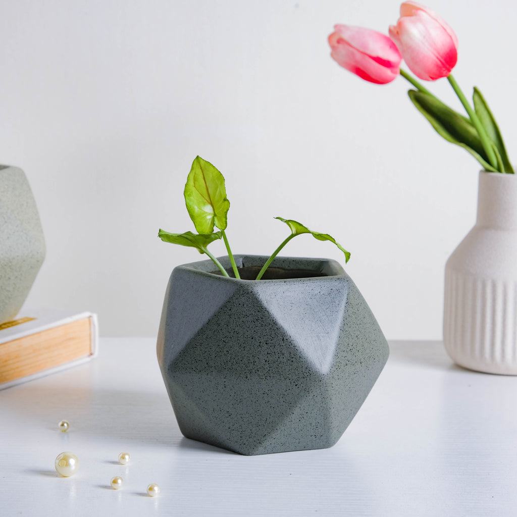 Abstract Ceramic Planter Pot Set Of 5 Nestasia