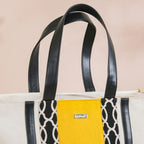 Canvas Cotton Tote Bag Yellow Large 17 X 12 Inch Nestasia