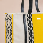 Canvas Cotton Tote Bag Yellow Set Of 2 Nestasia