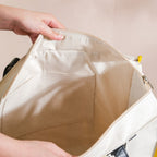 Canvas Cotton Tote Bag Yellow Large 17 X 12 Inch Nestasia