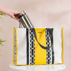 Canvas Cotton Tote Bag Yellow Large 17 X 12 Inch Nestasia