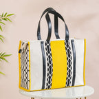 Canvas Cotton Tote Bag Yellow Large 17 X 12 Inch Nestasia