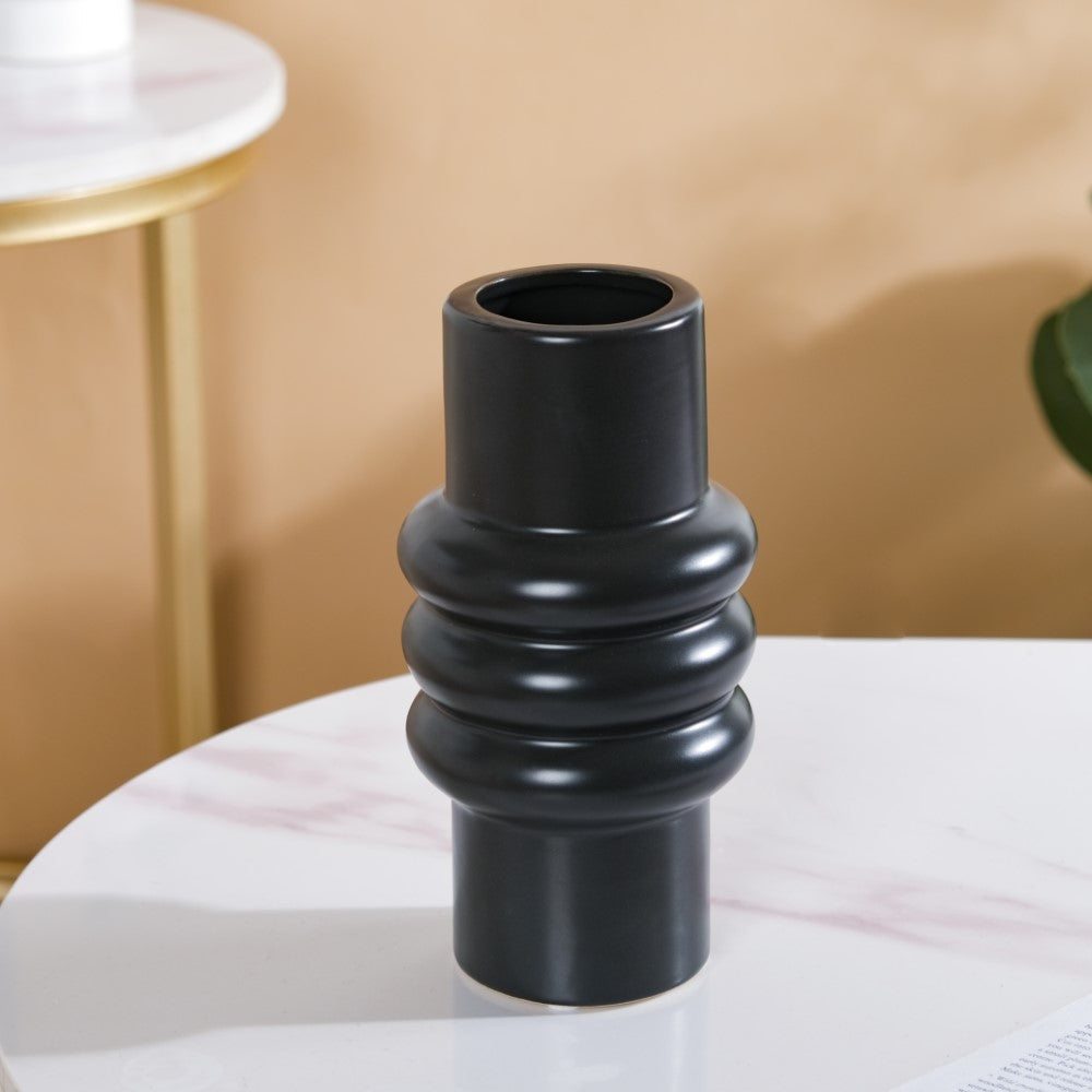 Modern Luxe Tall Tube Vase Black Nestasia