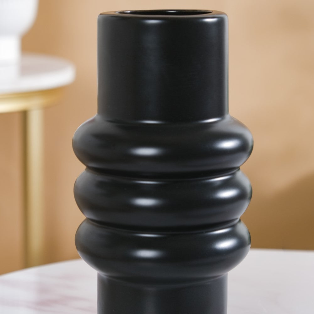 Modern Luxe Tall Tube Vase Black Nestasia