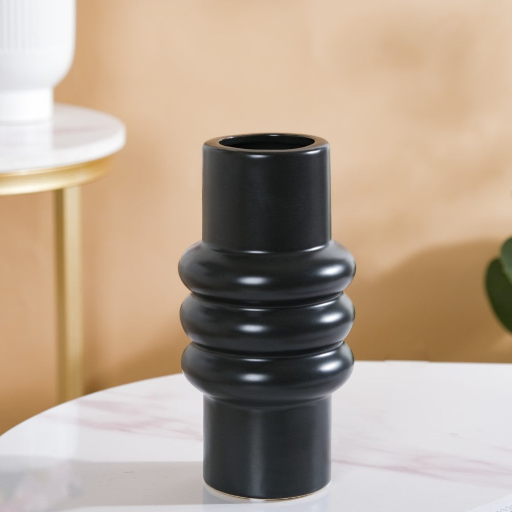 Modern Luxe Tall Tube Vase Black Nestasia