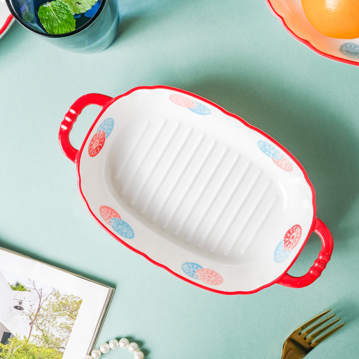Colorful Bbq Grill Plate Nestasia