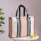 Eco Canvas Tote Bag Pink Large 17 X 12 Inch Nestasia
