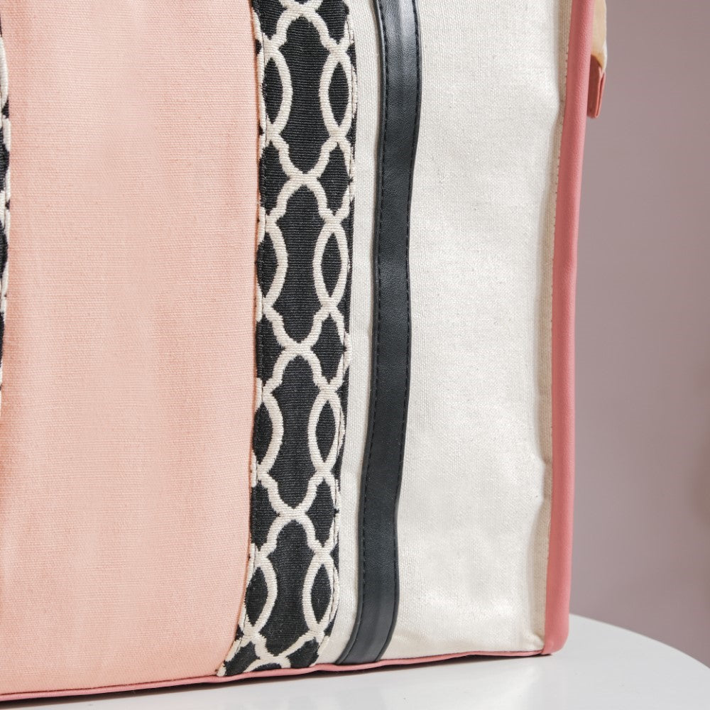 Eco Canvas Tote Bag Pink Large 17 X 12 Inch Nestasia