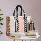 Eco Canvas Tote Bag Pink Large 17 X 12 Inch Nestasia