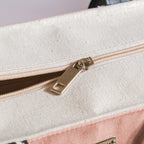 Eco Canvas Tote Bag Pink Large 17 X 12 Inch Nestasia