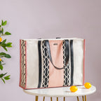 Eco Canvas Tote Bag Pink Large 17 X 12 Inch Nestasia